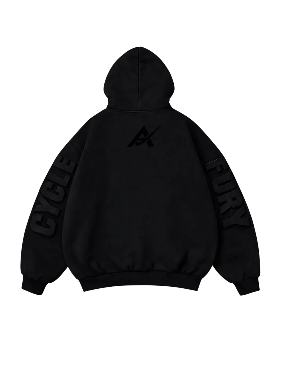 HOODIE 3D BLACK- CYCLE FURY 6