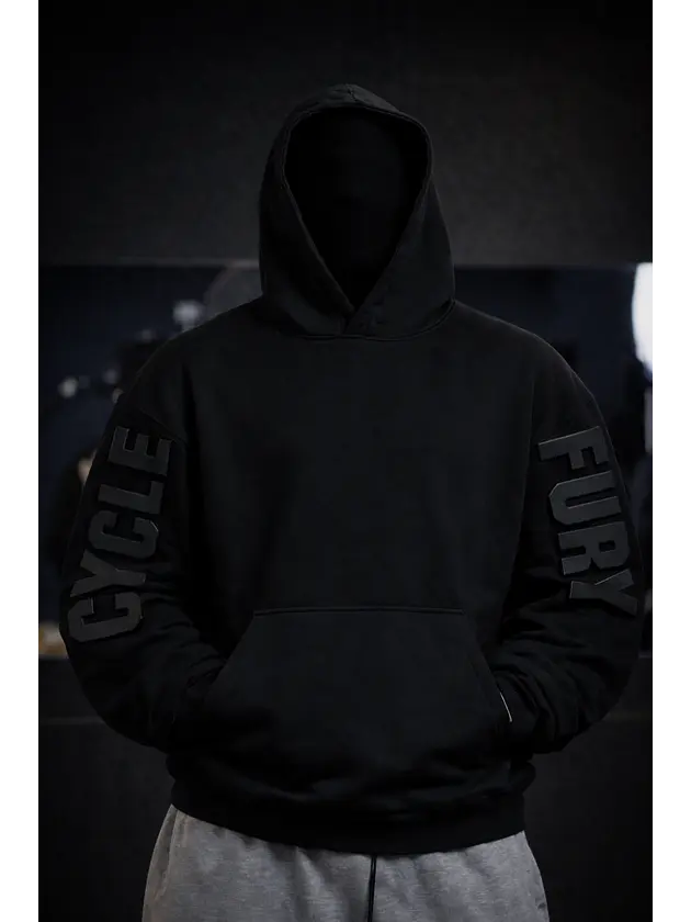 HOODIE 3D BLACK- CYCLE FURY 1
