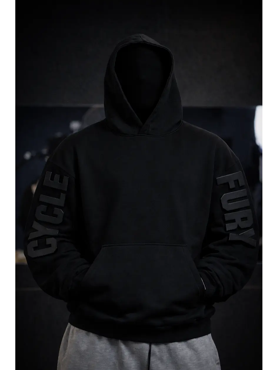 HOODIE 3D BLACK- CYCLE FURY 1