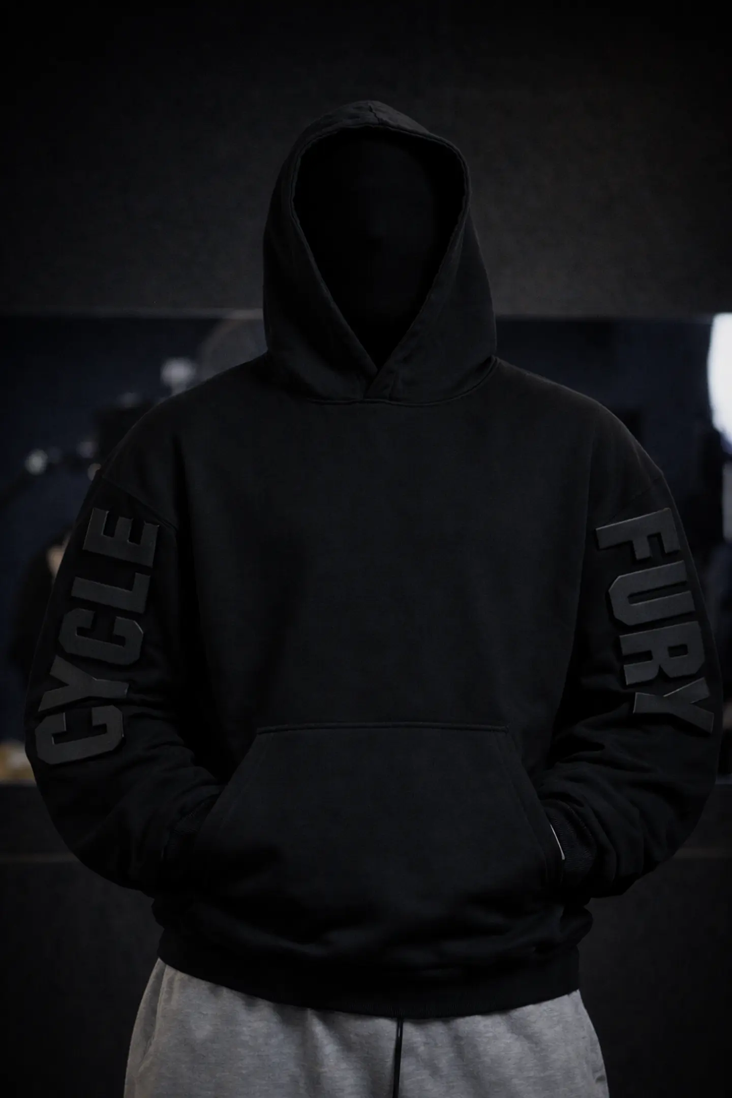 HOODIE 3D BLACK- CYCLE FURY 1