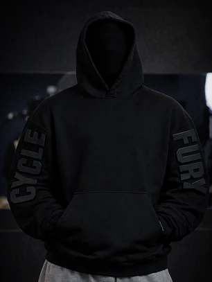 HOODIE 3D BLACK- CYCLE FURY