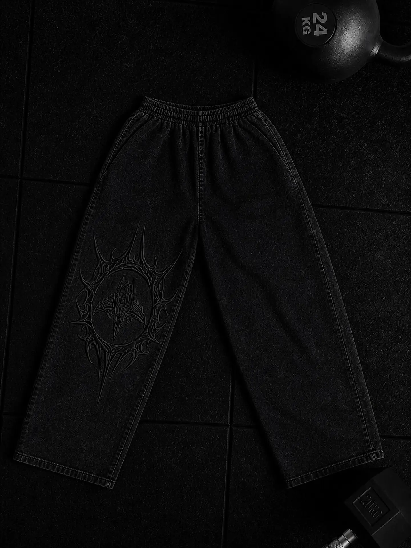 Dark Veil Baggy Pants- Acid wash   3