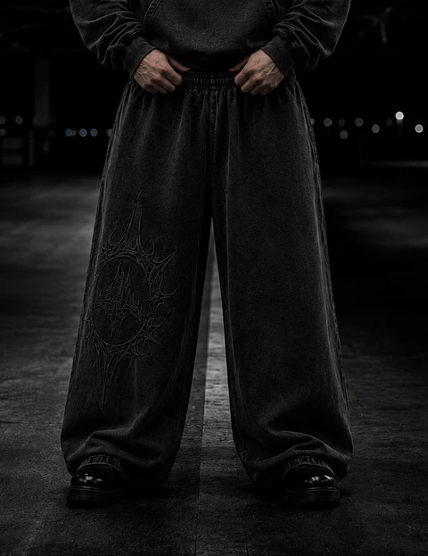 Dark Veil Baggy Pants- Acid wash  