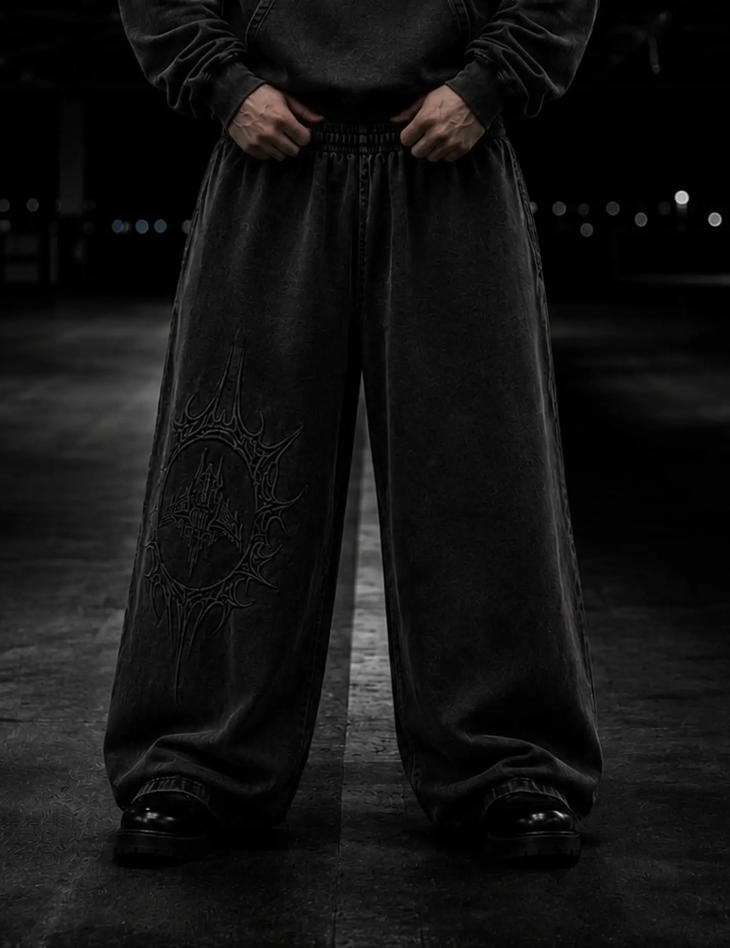 Dark Veil Baggy Pants- Acid wash   2