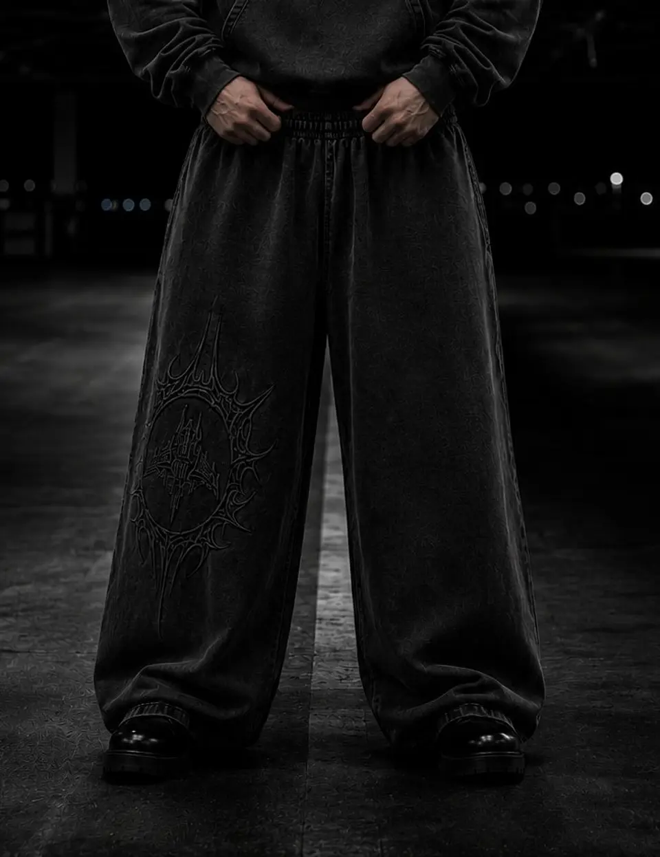 Dark Veil Baggy Pants- Acid wash   2