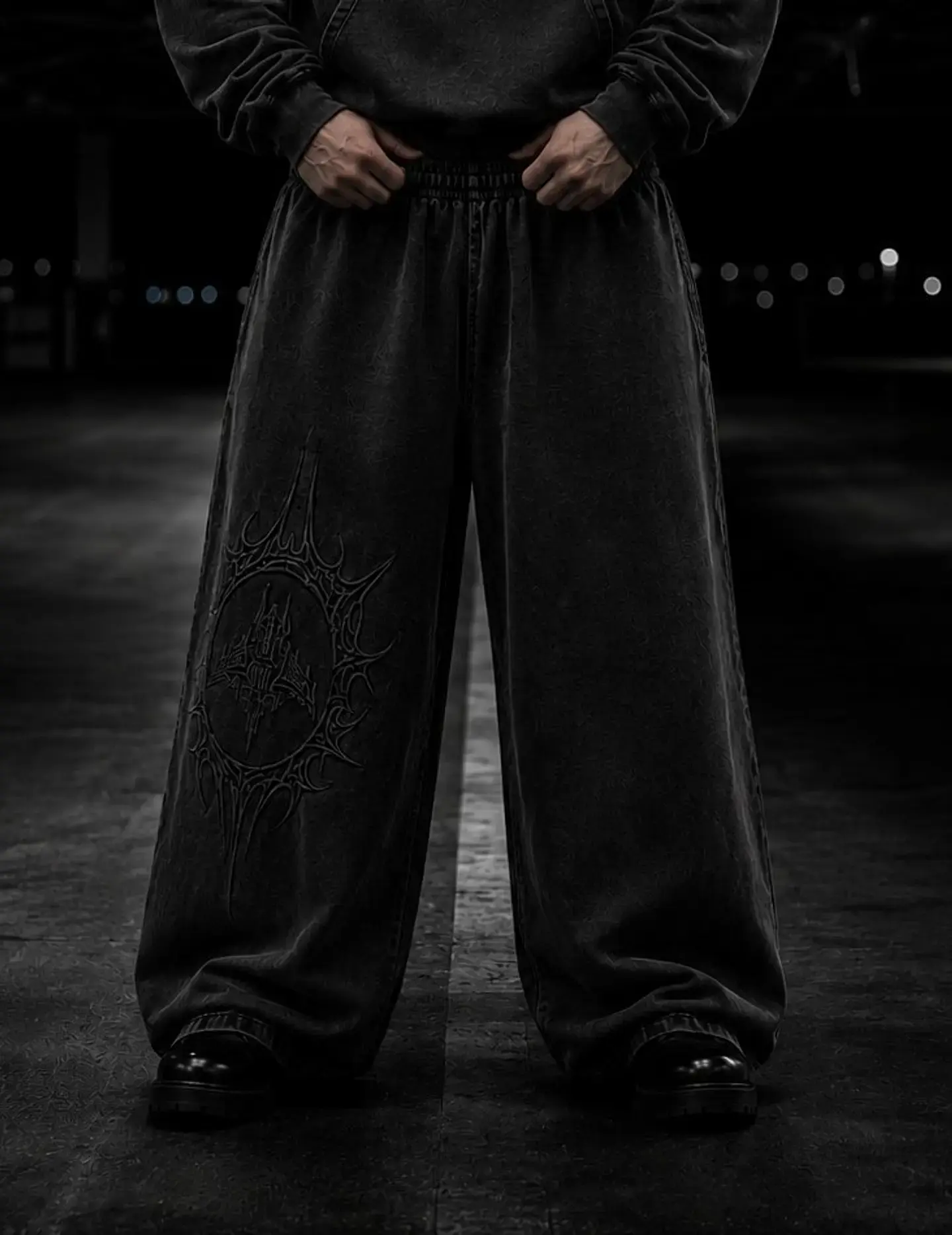 Dark Veil Baggy Pants- Acid wash   2
