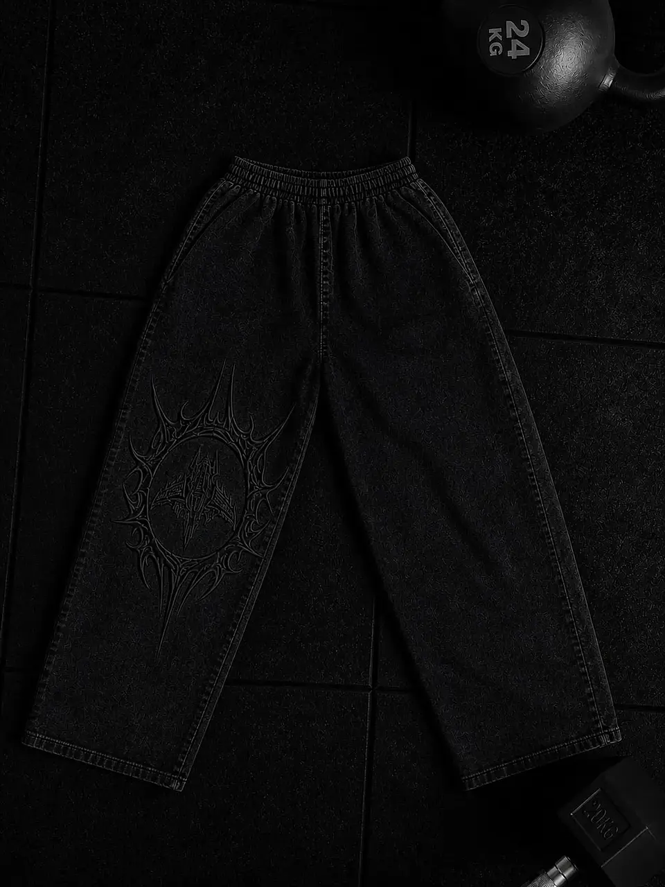 Dark Veil Baggy Pants- Acid wash   3