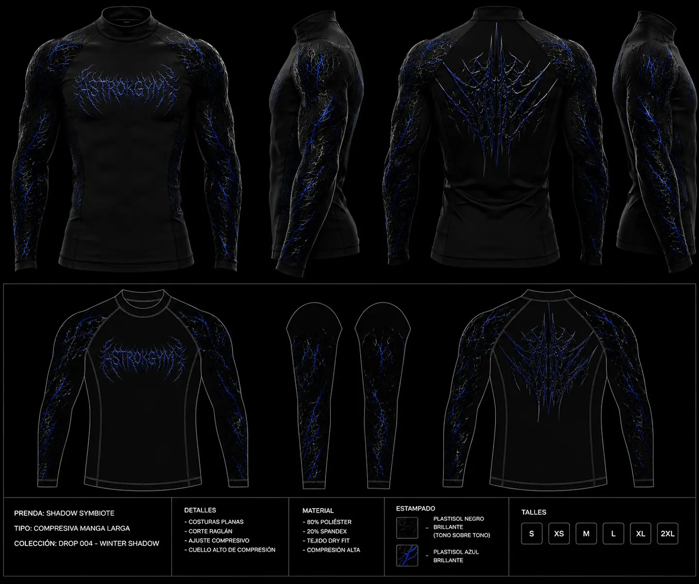 SHADOW VEIN - Compression t-shirt 8
