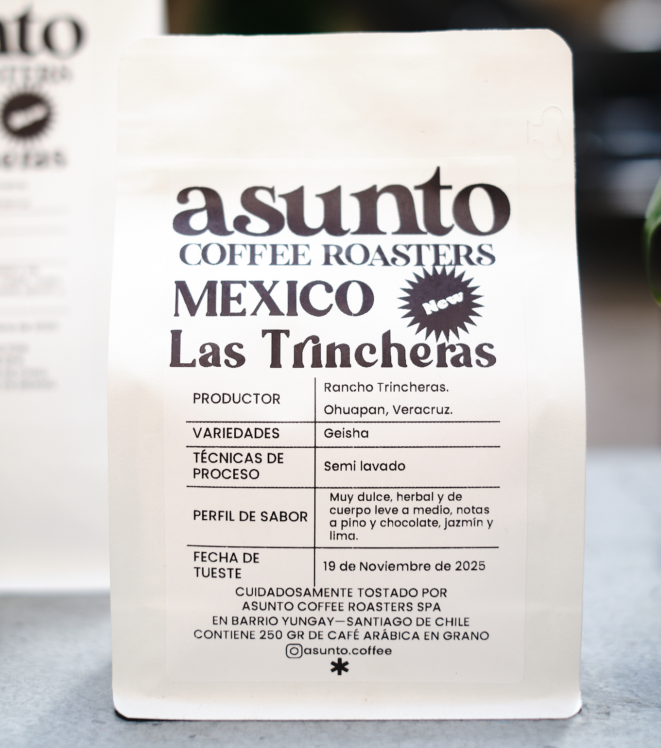 Mexico Las Trincheras - Semi lavado - Formato 250gr.