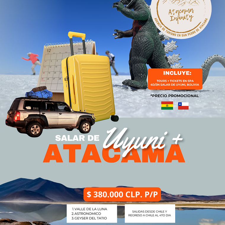Pack Salar de Uyuni + Atacama - Catálogo INFINITY 1