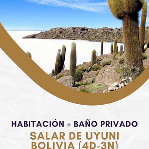 Salar de Uyuni, Bolivia 4D/3N (Habitación + baño privado)