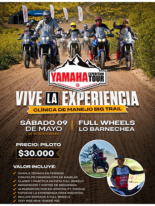 Yamaha Expedition Clínica de Manejo Full Wheels