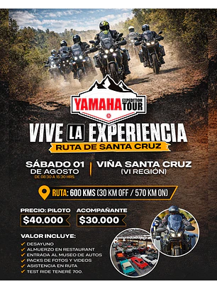 Yamaha Expedition Viña Santa Cruz 2026