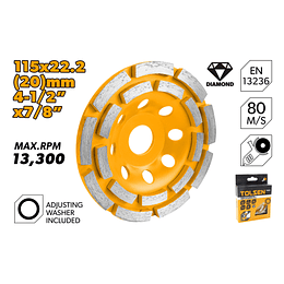 Copa Doble Diamantada 4-1/2"