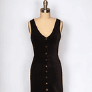 Vestido jardinera cotelé negra🌙