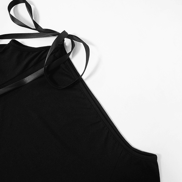 🖤. Vestido balletcore negro lazos