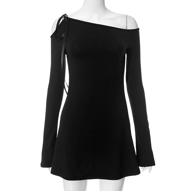 🖤. Vestido balletcore negro lazos