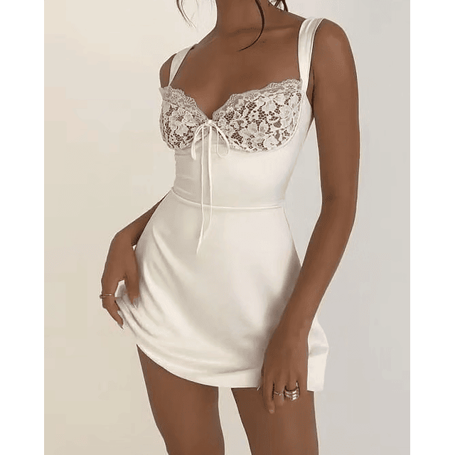 🤍. Vestido old encaje blanco 