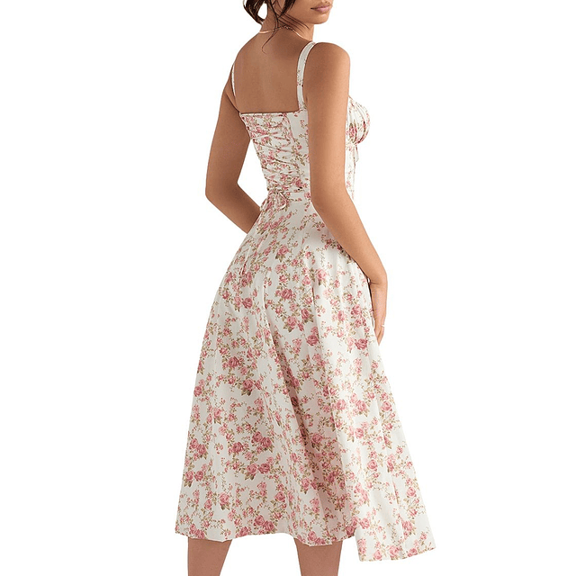 🎀.  Vestido corset Greta flores