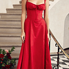 ❤. Vestido corset Greta rojo 