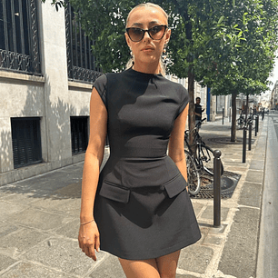 🖤. Mini vestido London negro 