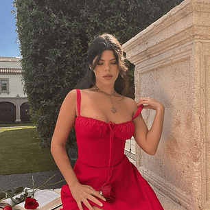 ❤. Vestido Greta rojo 