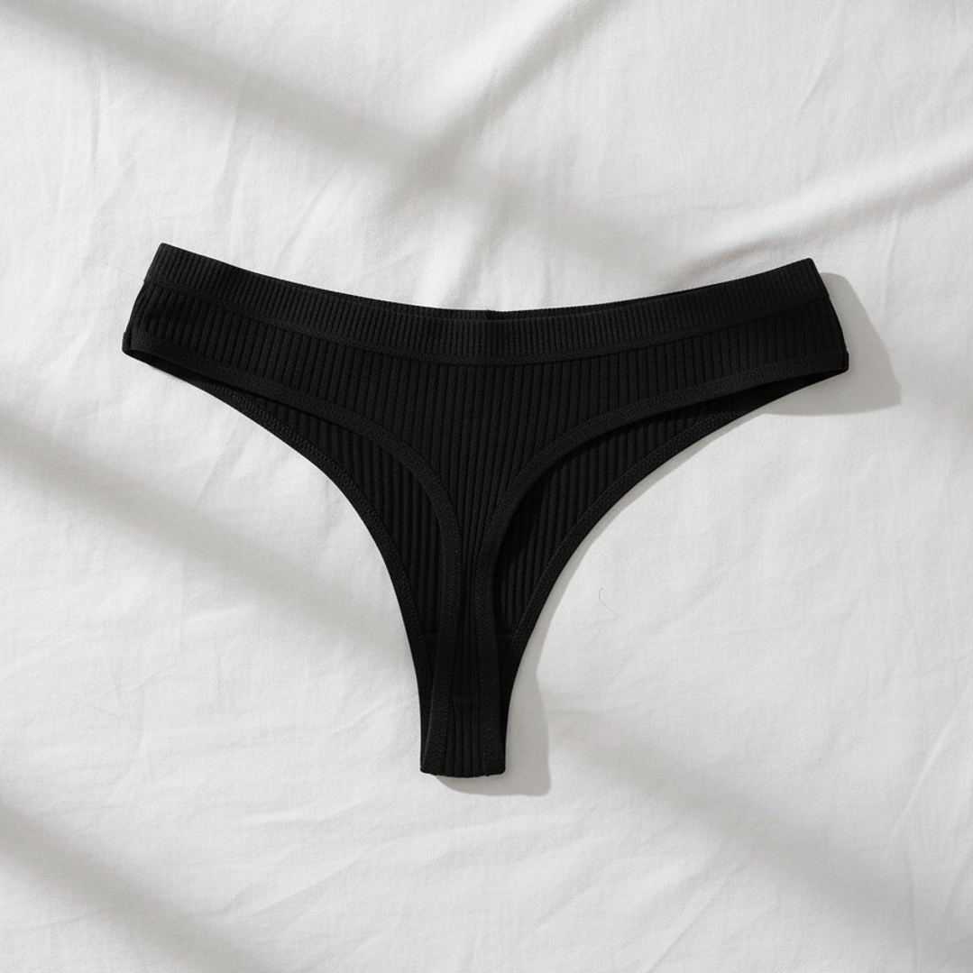 🖤. Pack 5 tanga algodon color negro.  2