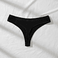 🖤. Pack 5 tanga algodon color negro.  - Miniatura 2
