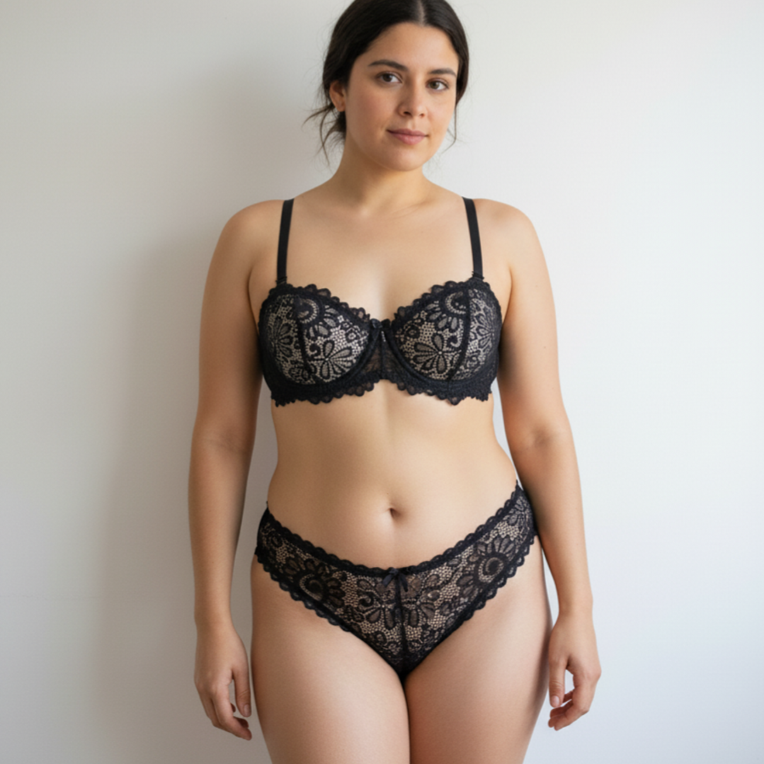 🖤. Conjunto lencería negro 2