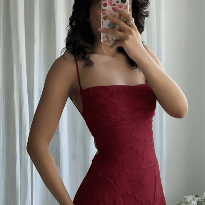 ❤. Maxi vestido Francis borgoña 4