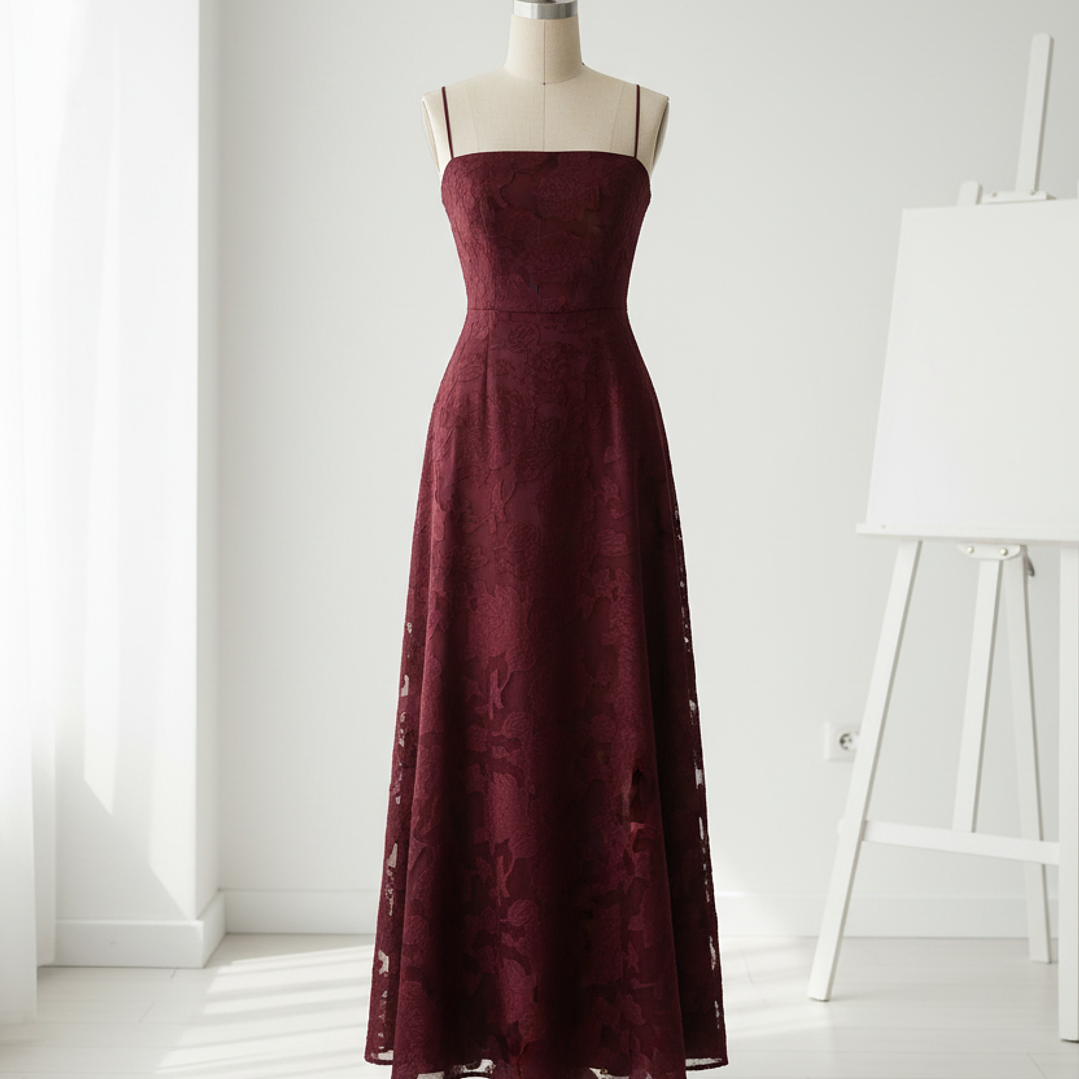 ❤. Maxi vestido Francis borgoña 5