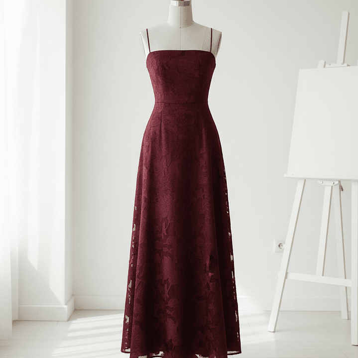 ❤. Maxi vestido Francis borgoña 5