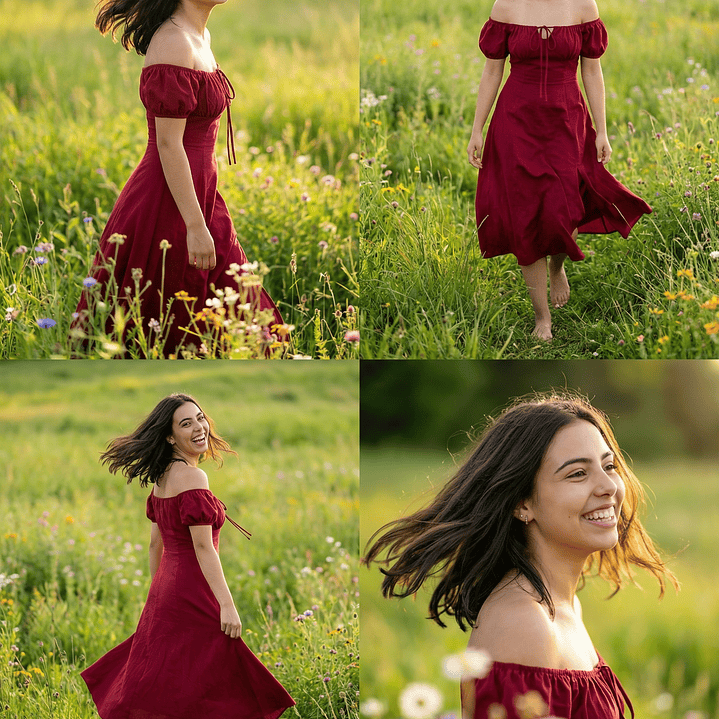 ❤. Vestido Kaia burdeo  4