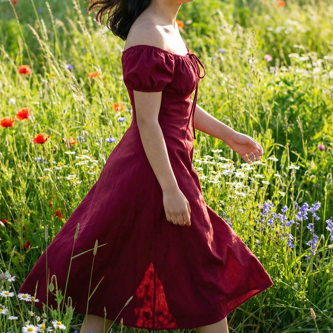 ❤. Vestido Kaia burdeo  1