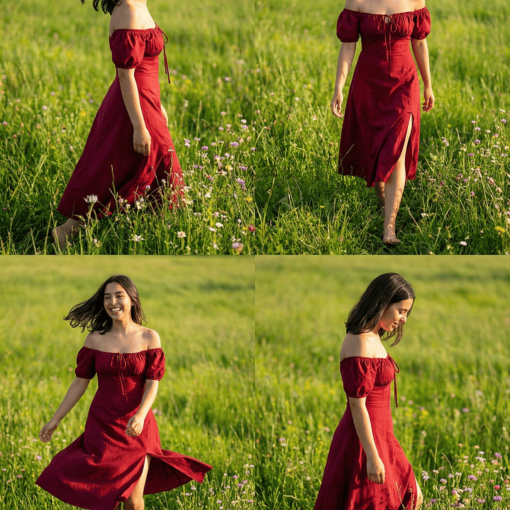 ❤. Vestido Kaia burdeo  3