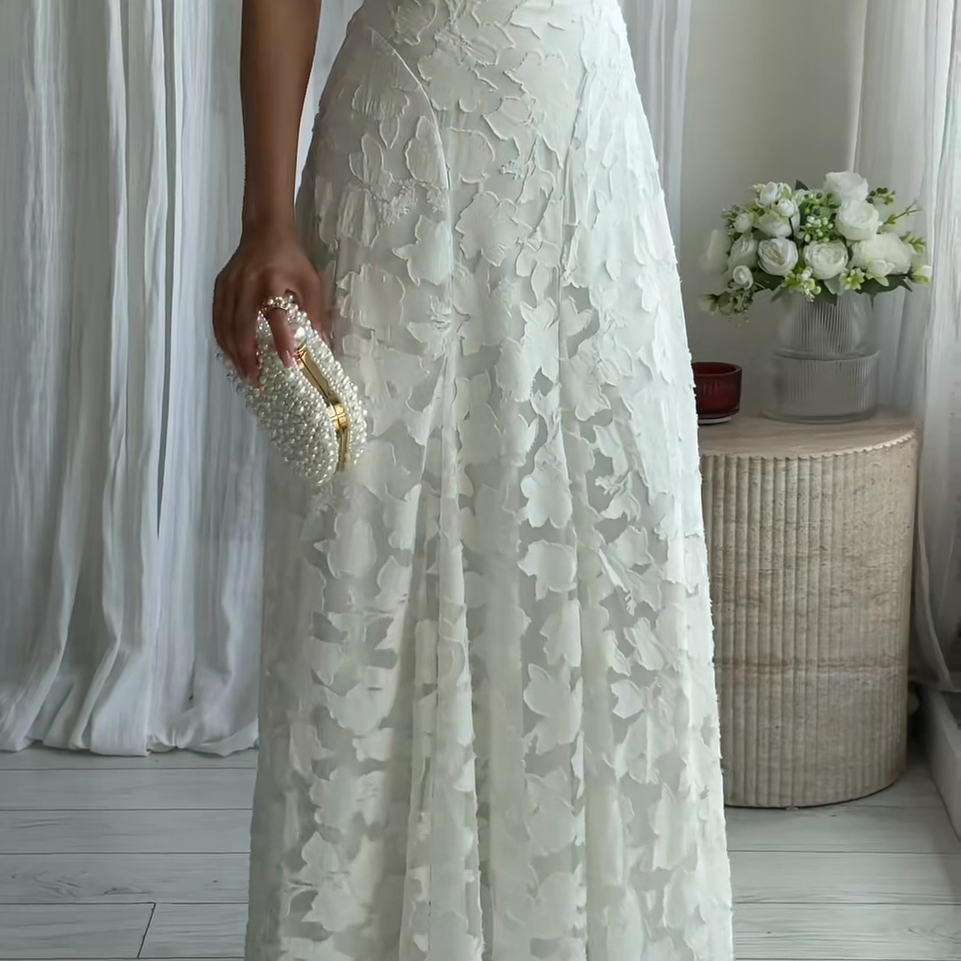 ❤. Maxi vestido Francis blanco 4