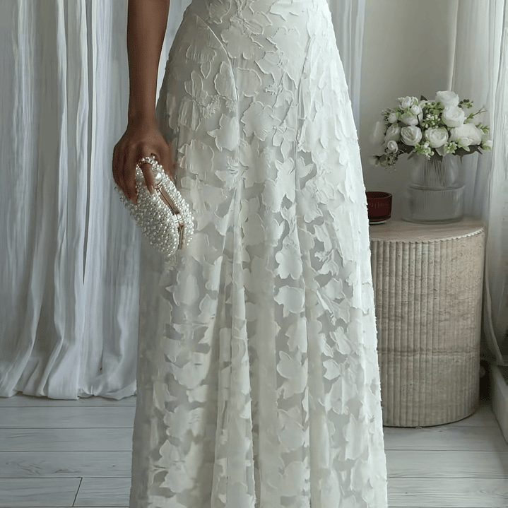 ❤. Maxi vestido Francis blanco 4