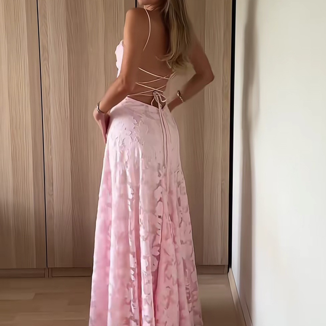 💖. Maxi vestido Francis rosado  2