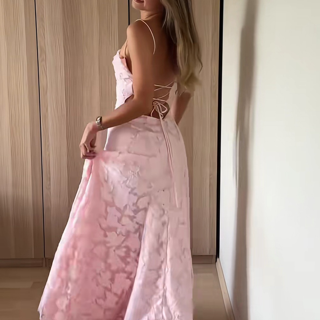 💖. Maxi vestido Francis rosado  3
