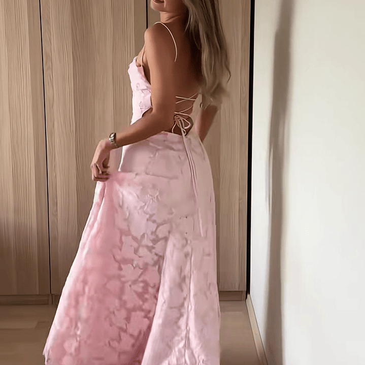 💖. Maxi vestido Francis rosado  3