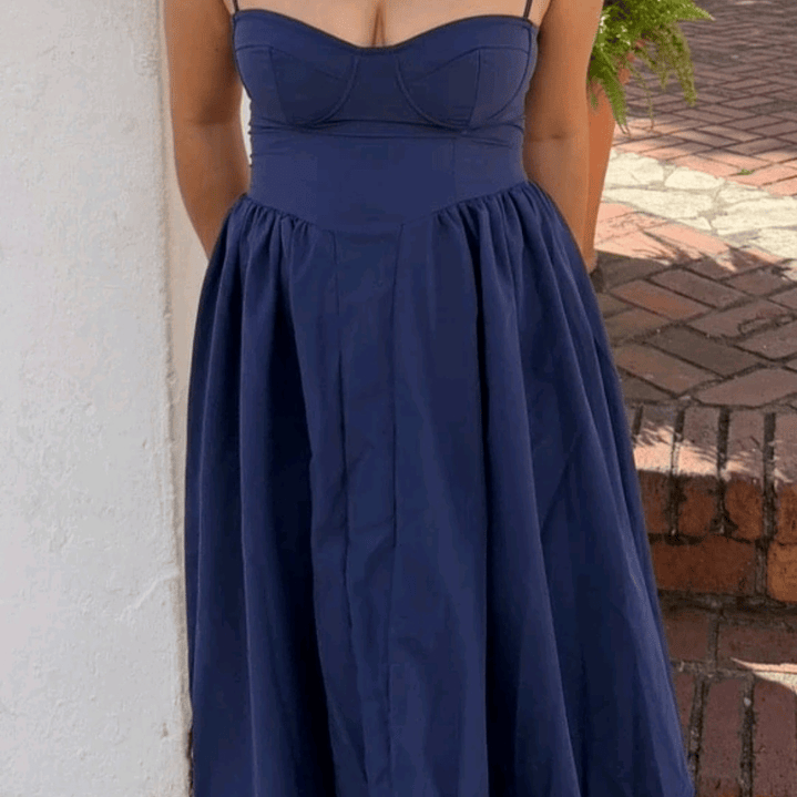❤ Vestido Selena azul marino  5