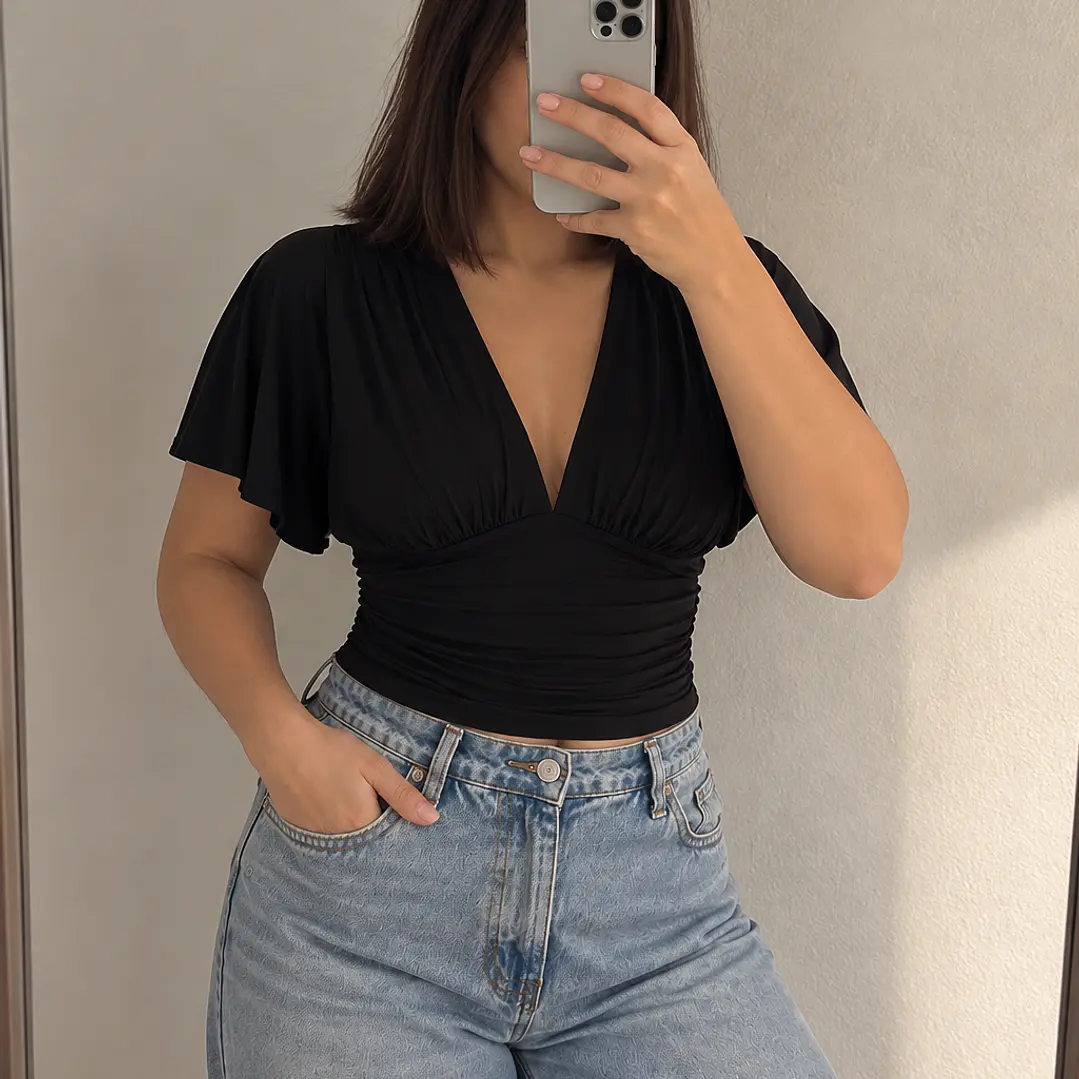 ❤. Polera escote en V Kaori 5