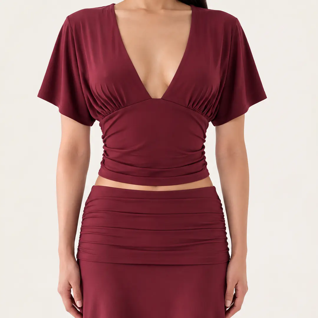 ❤. Polera escote en V Kaori 1