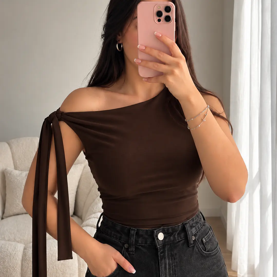 🖤. Polera Kaori lazo en hombro 4