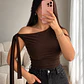 🖤. Polera Kaori lazo en hombro - Miniatura 4
