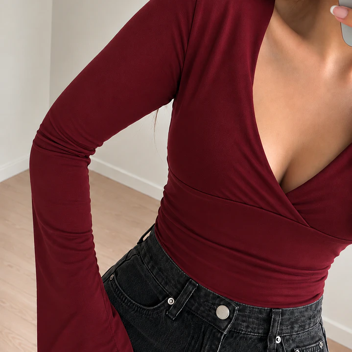 ❤️. Polera Yume cruzada manga larga  3