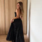 ❤. Maxi vestido Francis negro - Miniatura 3