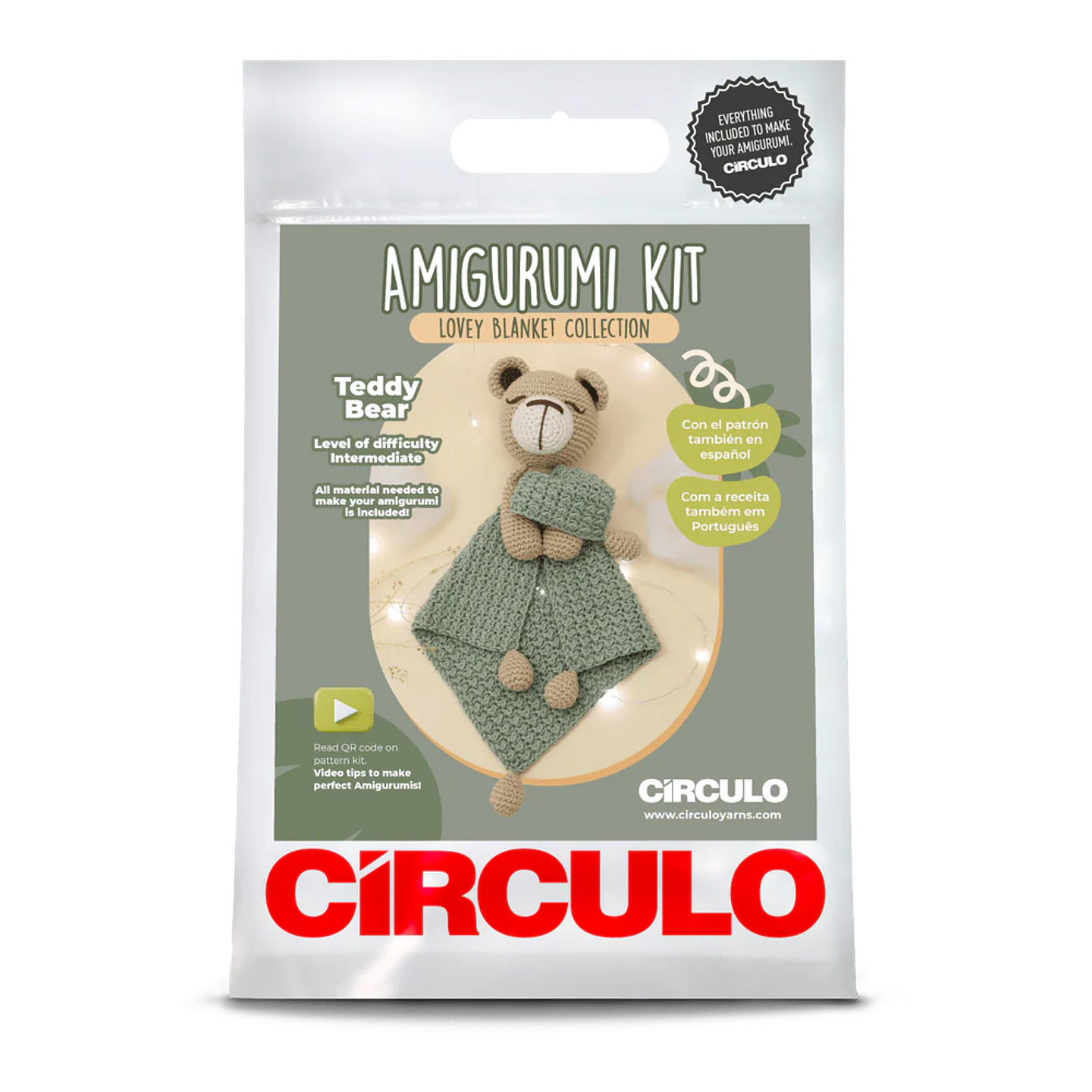 Circulo Kit de Amigurumi - Lovey Blanket - Ursinho 1
