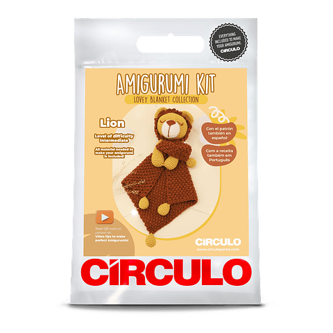 Circulo Kit de Amigurumi - Lovey Blanket - Leão