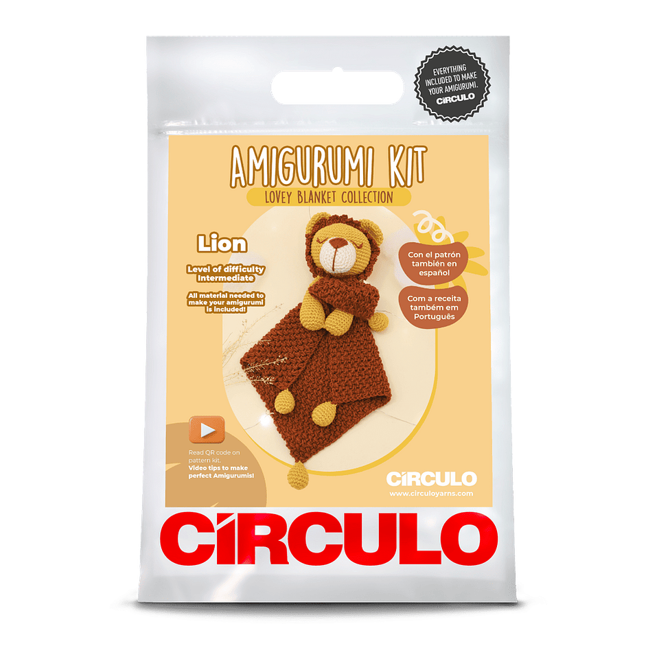Circulo Kit de Amigurumi - Lovey Blanket - Leão 1
